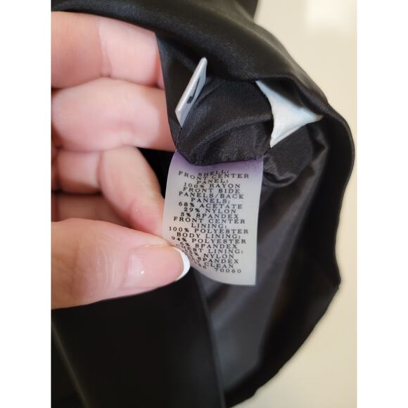 Ann Taylor Women's Strapless A Line Mini Cocktail Dress Fully Lined Black Size 6 - Picture 8 of 8